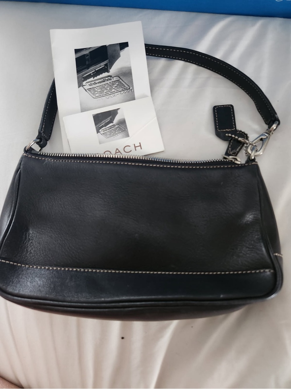 Coach Hamptons Black Leather Demi Pouch (Style 7785)